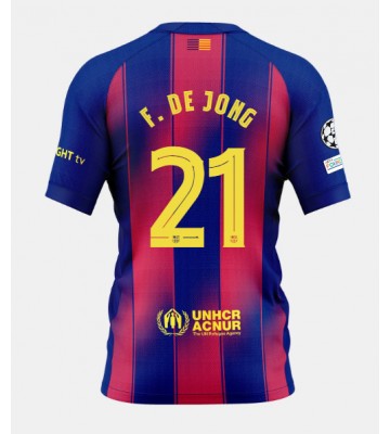 Barcelona Frenkie de Jong #21 Hjemmebanetrøje 2025-26 Kortærmet